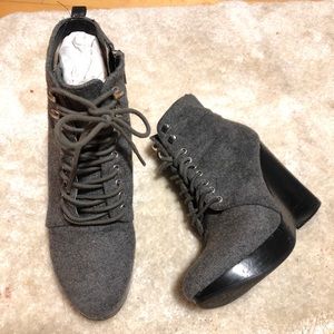 Michael Kors Grey Wedge Booties